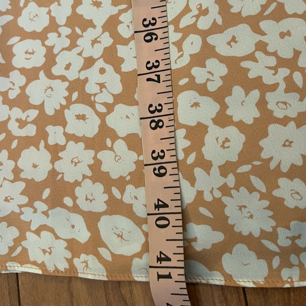 NWT Lulu’s x Lush Small Timeless Touch Peach Floral Print A-Line Midi Dress - Picture 4 of 16